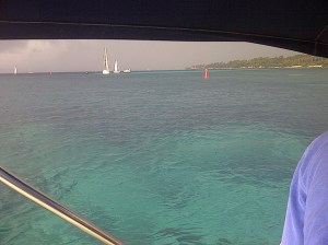 The view from Iles de Lérins, a small archipelago just off the coast of Cannes