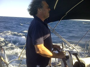 Paul "Slash and Burn" Thornton Allan at the helm Paul "Slash and Burn" Thornton Allan at the helm