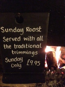 sunday roast sign