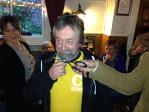 Arundle beard goes for charity