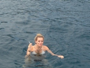 It's good to have water around you when partaking of a dangerous habit that involves fire. smoke on the water