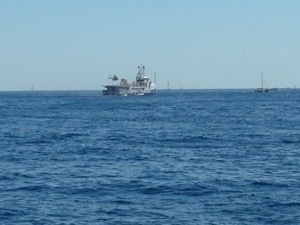 helicopter lands on boat