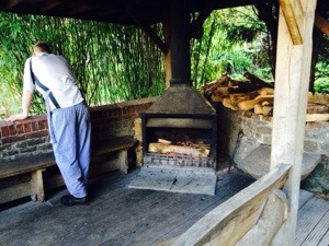 The excellent smoking cabin outside at the Duke Of Cumberland