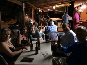 dinner on the street in Holders Hill