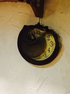 fire damaged clock