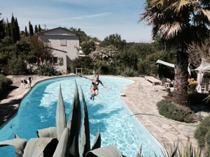 early season dip in the pool