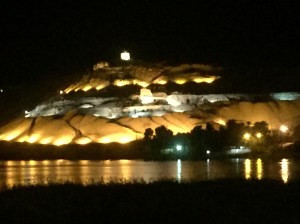 Tomb of the Nobles at Luxor at night